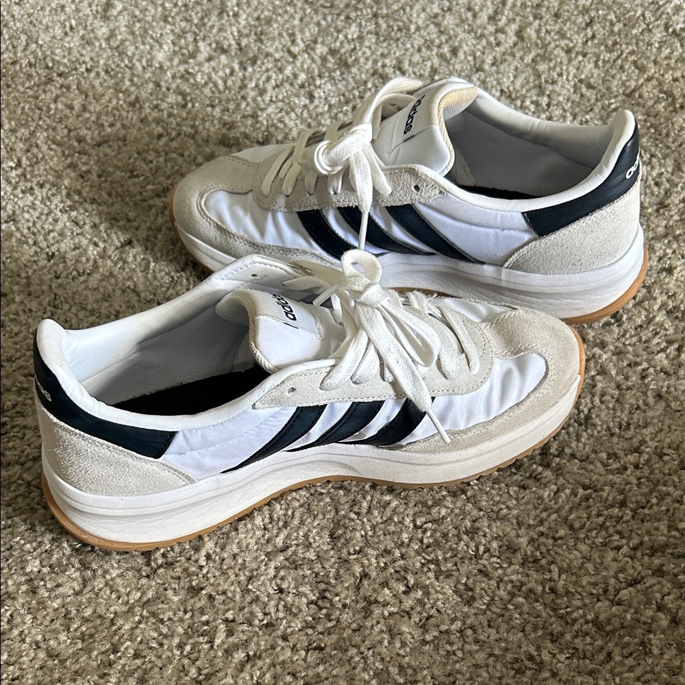 Adidas White and Black Athletic Shoes RUN 70 2.0